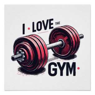 Póster Me encanta el gimnasio