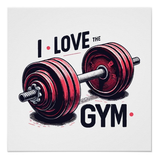 Póster Me encanta el gimnasio (Anverso)