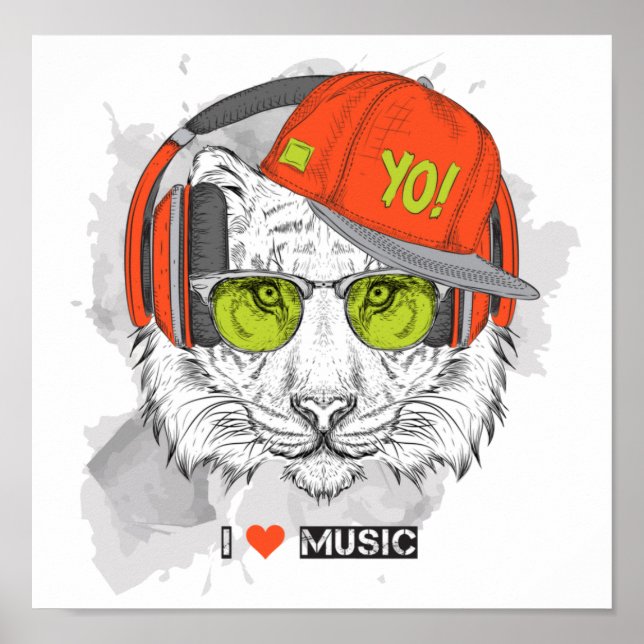 Póster Me encanta el león musical (Frente)