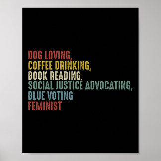 Póster Me encanta el libro de la bebida del café leyendo