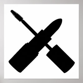 Póster Me Encanta El Maquillaje De Cosméticos De Mascara