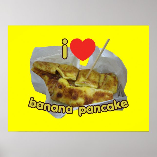 Póster Me Encanta El Panqueque Bananero (Corazón)... Comi (Frente)
