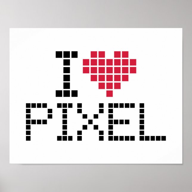 Póster Me encanta el píxel (Frente)