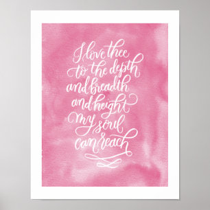 Póster Me encanta el poema con letras de mano