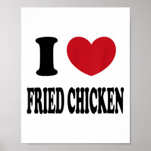 Póster Me encanta el pollo frito _1