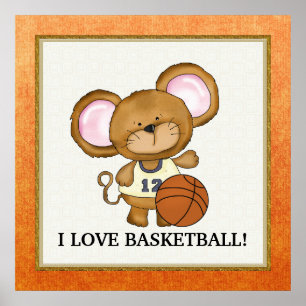 Póster Me encanta el poster de básquetbol