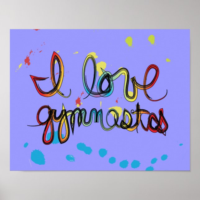 Póster Me encanta el Poster de gimnasia (Frente)
