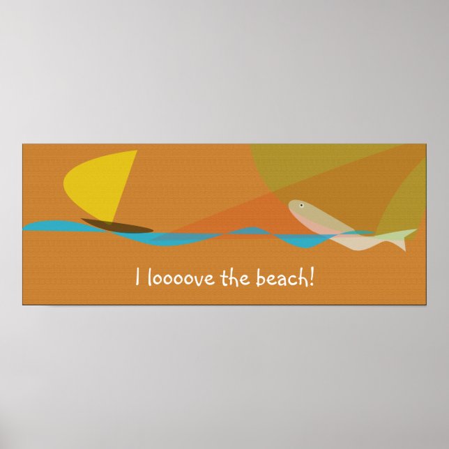 Póster Me encanta el poster de la playa (Frente)