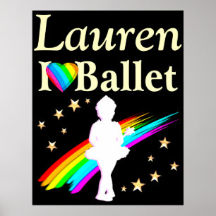 PÓSTER ME ENCANTA EL POSTER PERSONALIZADO DE BALLET