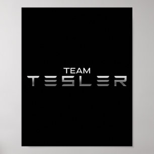 Póster Me encanta el presidente de Tesler, Trump, respald