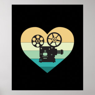 Póster Me encanta el proyector de películas cinematográfi