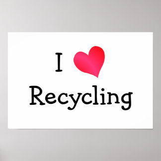 Póster Me encanta el reciclaje