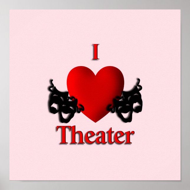 Póster Me encanta el teatro rosa (Frente)
