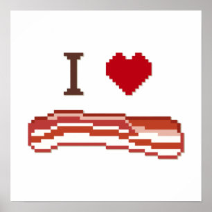 Póster Me encanta el tocino