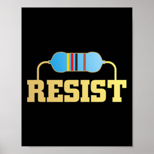 Póster Me Encanta El Trabajo Geek De Electrónica Electrón