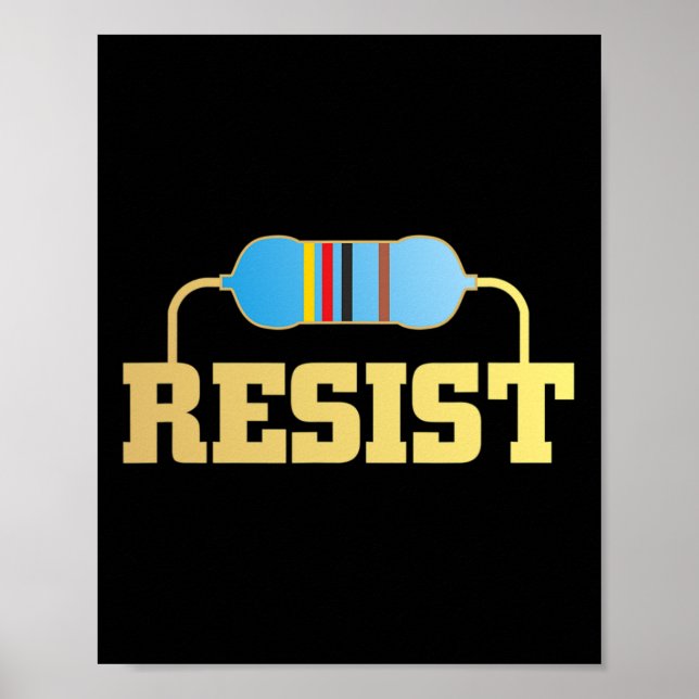 Póster Me Encanta El Trabajo Geek De Electrónica Electrón (Frente)