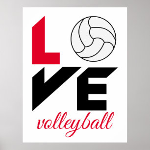 Póster Me encanta el voleibol
