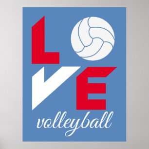 Póster Me encanta el voleibol