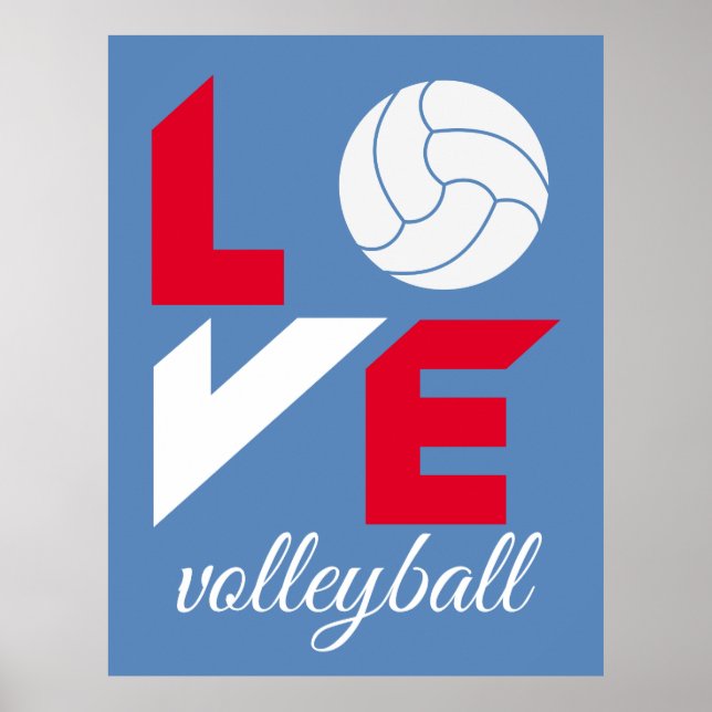 Póster Me encanta el voleibol (Frente)