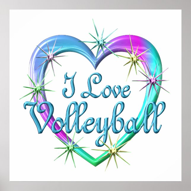 Póster Me encanta el voleibol (Frente)