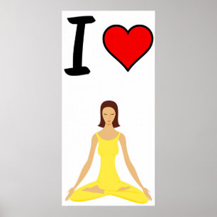 Póster Me encanta el yoga