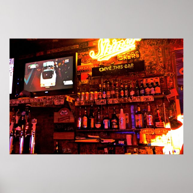 Póster Me Encanta Este Poster De Bar Grande (Frente)