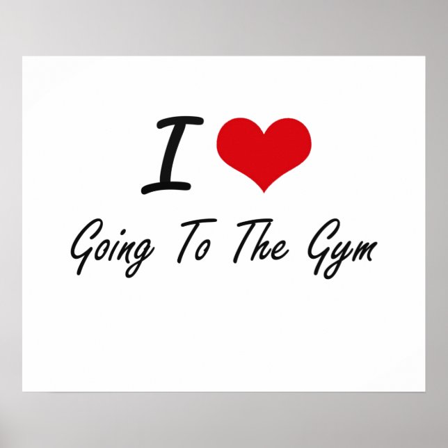 Póster Me encanta ir al gimnasio (Frente)