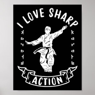 Póster Me encanta la acción intensa de las artes marciale