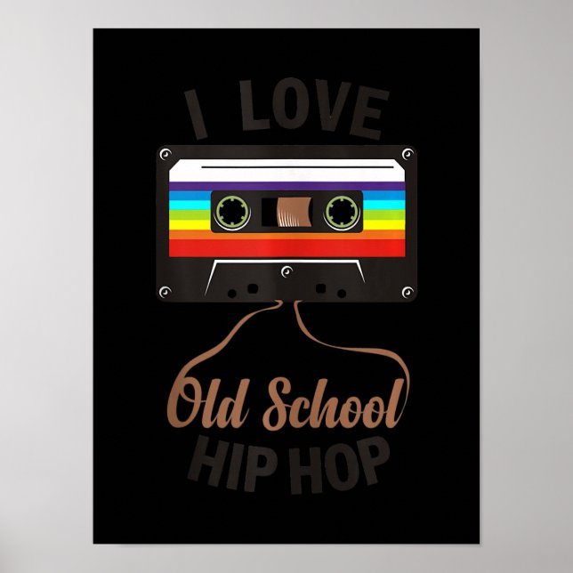 Póster ME ENCANTA LA ANTIGUA ESCUELA HIP HOP Music 80s 90 (Frente)