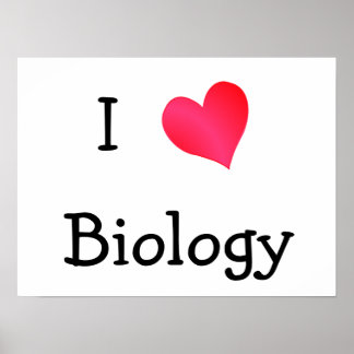 Póster Me encanta la biología