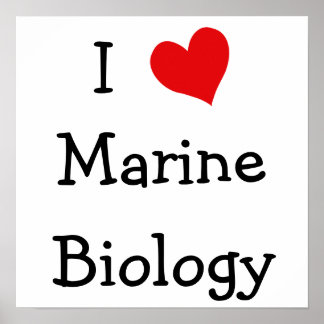 Póster Me encanta la biología marina