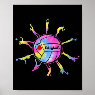 Póster Me encanta la camiseta deportiva de voleibol Dey p