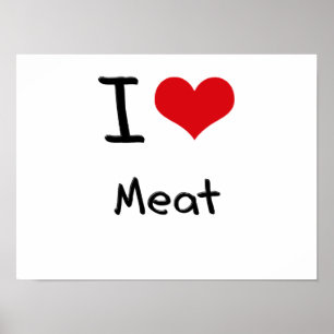 Póster Me encanta la carne