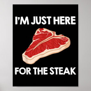 Póster Me encanta la casa Ribeye de regalo de filete