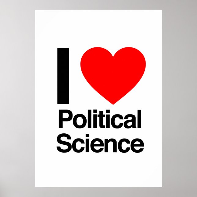 Póster me encanta la ciencia política (Frente)
