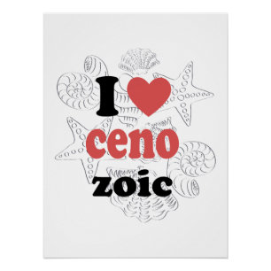 Póster Me encanta la cita graciosa del Cenozoico para los