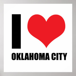 Póster Me encanta la ciudad de Oklahoma