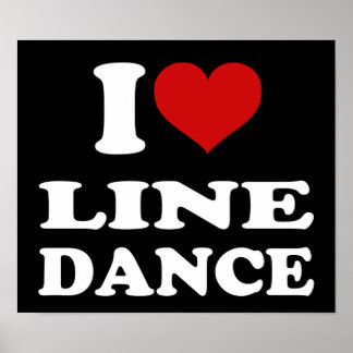 Póster Me encanta la danza de la línea