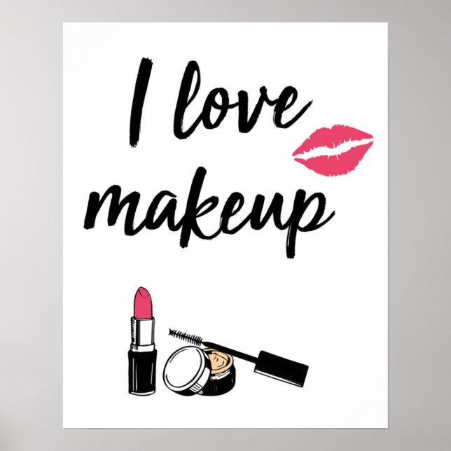 Póster Me encanta la maquillaje (Frente)