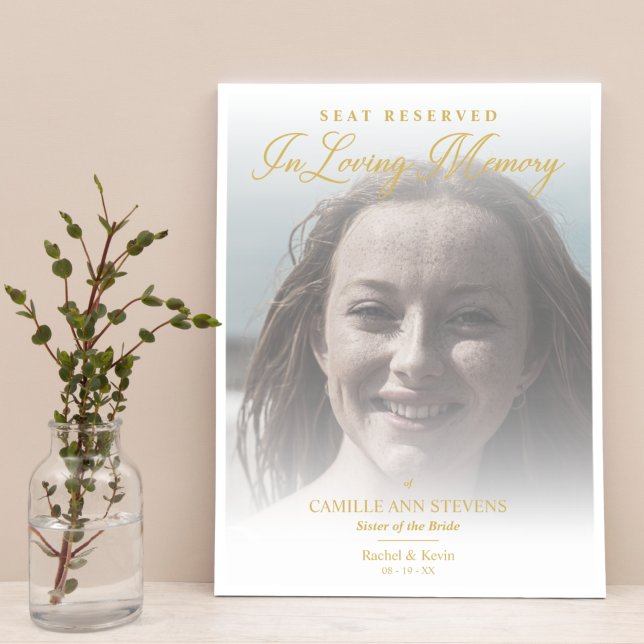 Póster Me encanta la memoria Oro Boda  de asiento reserva (Subido por el creador)