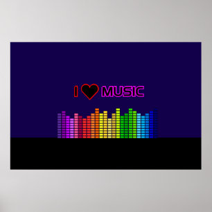 Póster Me encanta la música
