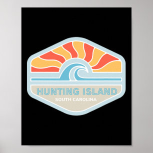 Póster Me encanta la playa de la Isla de la Caza en Carol