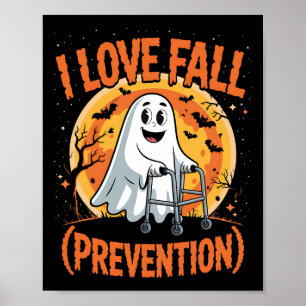 Póster Me encanta la prevención de caídas Terapia física