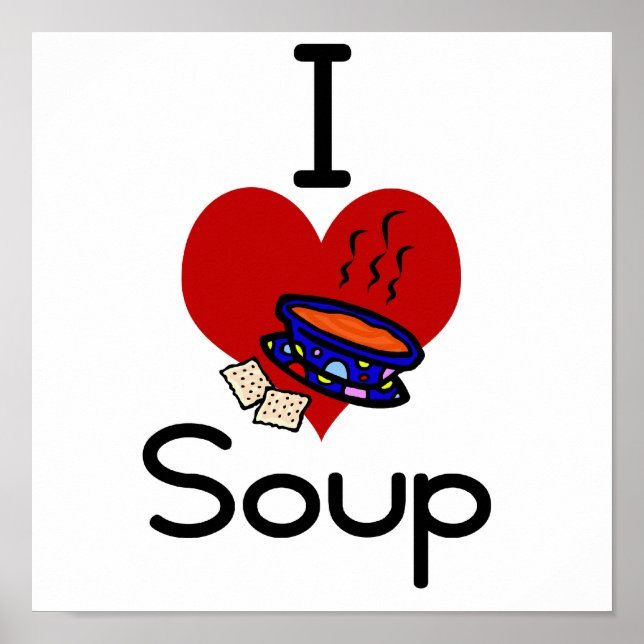 Póster Me encanta la sopa de corazón (Frente)
