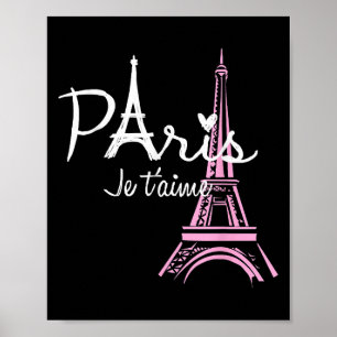 Póster Me encanta la Torre Eiffel de París