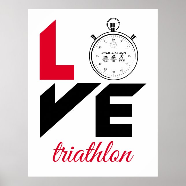 Póster Me encanta la triatlón (Frente)