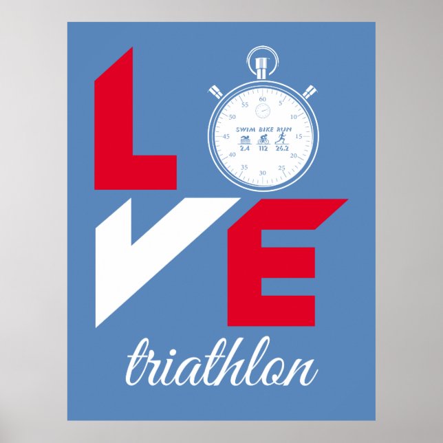 Póster Me encanta la triatlón (Frente)
