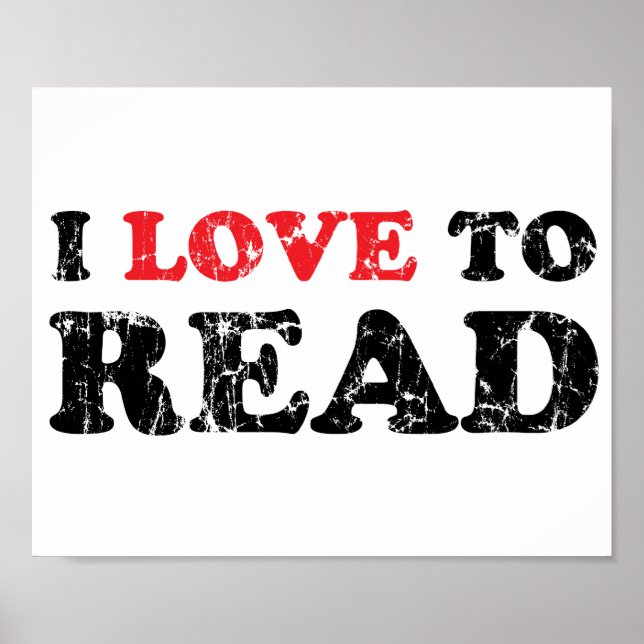 Póster Me Encanta Leer Dolorido (Frente)