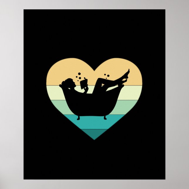 Póster Me Encanta Leer En La Bañera (Frente)