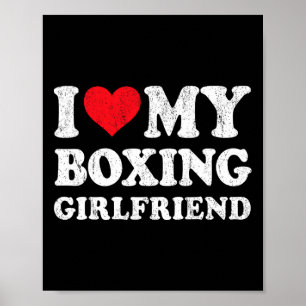 Póster Me Encanta Mi Boxeador Novia De Boyfriend Funny